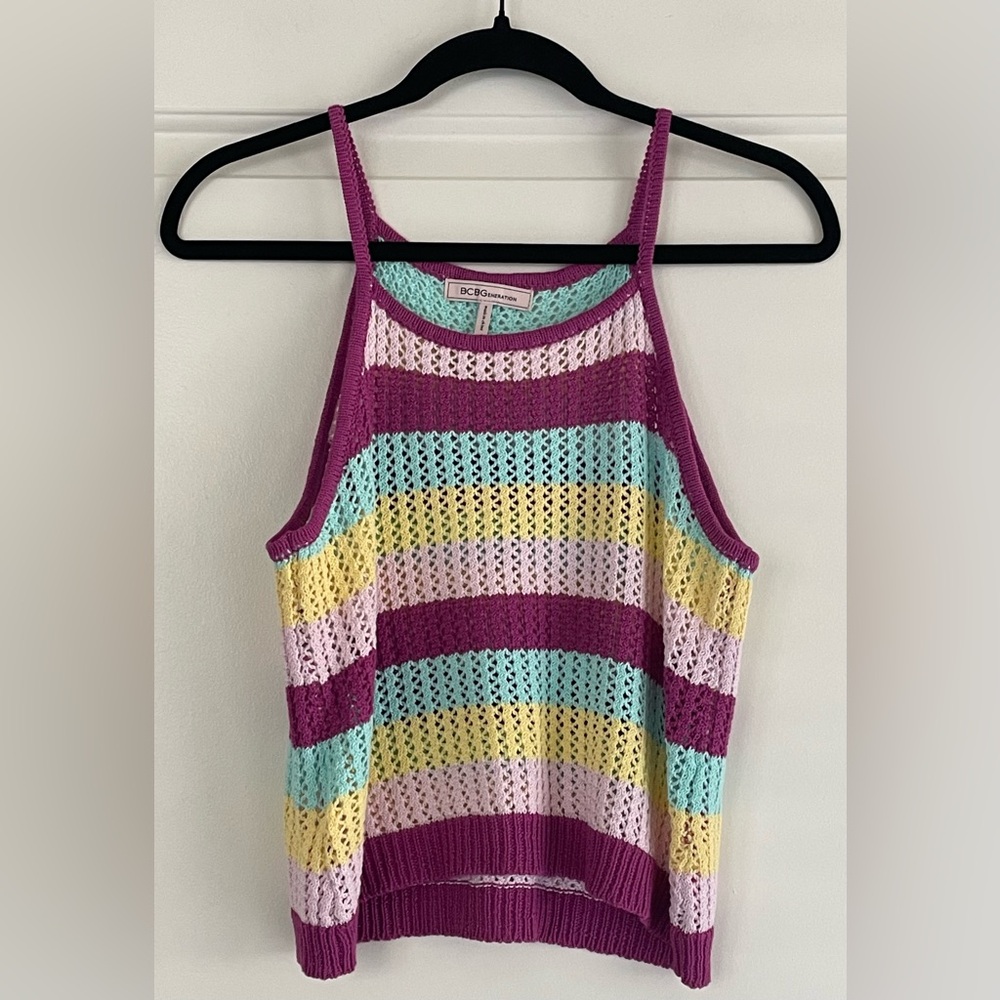 BCBGeneration Women's Colorful Striped Top